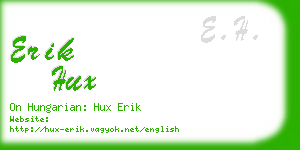 erik hux business card